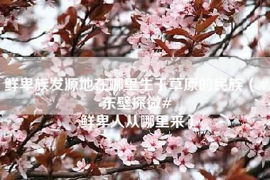 鲜卑族发源地在哪里生于草原的民族（#东壁探微# 鲜卑人从哪里来）