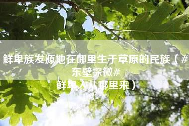 鲜卑族发源地在哪里生于草原的民族（#东壁探微# 鲜卑人从哪里来）