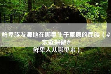 鲜卑族发源地在哪里生于草原的民族（#东壁探微# 鲜卑人从哪里来）