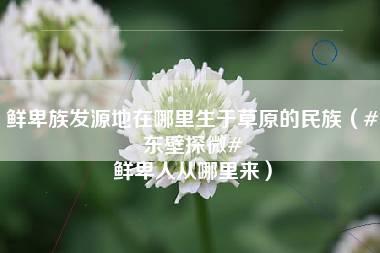 鲜卑族发源地在哪里生于草原的民族（#东壁探微# 鲜卑人从哪里来）