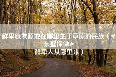 鲜卑族发源地在哪里生于草原的民族（#东壁探微# 鲜卑人从哪里来）