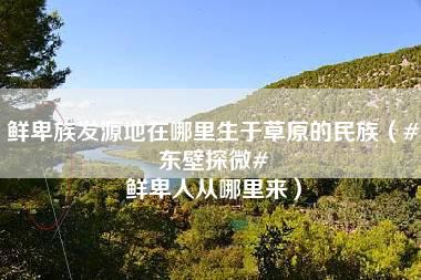 鲜卑族发源地在哪里生于草原的民族（#东壁探微# 鲜卑人从哪里来）