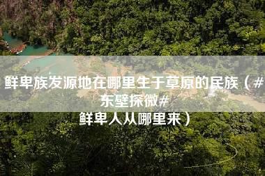 鲜卑族发源地在哪里生于草原的民族（#东壁探微# 鲜卑人从哪里来）