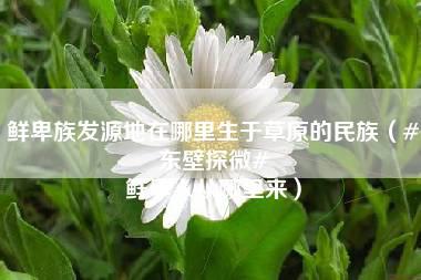 鲜卑族发源地在哪里生于草原的民族（#东壁探微# 鲜卑人从哪里来）