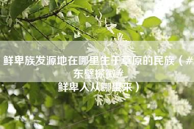 鲜卑族发源地在哪里生于草原的民族（#东壁探微# 鲜卑人从哪里来）