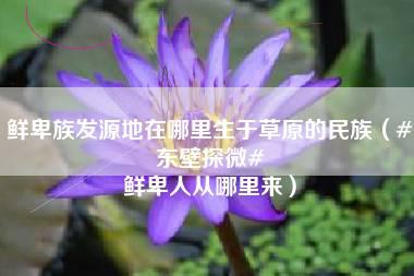 鲜卑族发源地在哪里生于草原的民族（#东壁探微# 鲜卑人从哪里来）