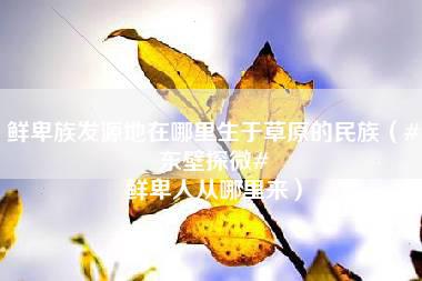 鲜卑族发源地在哪里生于草原的民族（#东壁探微# 鲜卑人从哪里来）