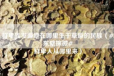 鲜卑族发源地在哪里生于草原的民族（#东壁探微# 鲜卑人从哪里来）