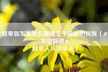 鲜卑族发源地在哪里生于草原的民族（#东壁探微# 鲜卑人从哪里来）