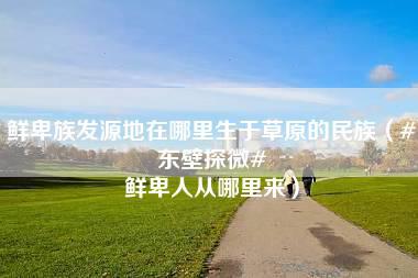 鲜卑族发源地在哪里生于草原的民族（#东壁探微# 鲜卑人从哪里来）