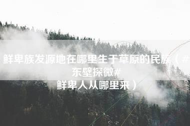 鲜卑族发源地在哪里生于草原的民族（#东壁探微# 鲜卑人从哪里来）