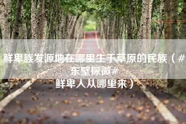 鲜卑族发源地在哪里生于草原的民族（#东壁探微# 鲜卑人从哪里来）