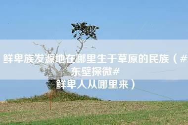 鲜卑族发源地在哪里生于草原的民族（#东壁探微# 鲜卑人从哪里来）