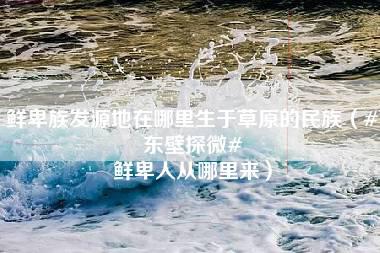 鲜卑族发源地在哪里生于草原的民族（#东壁探微# 鲜卑人从哪里来）