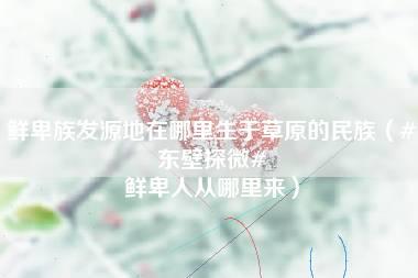 鲜卑族发源地在哪里生于草原的民族（#东壁探微# 鲜卑人从哪里来）