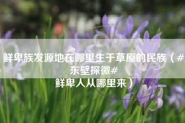 鲜卑族发源地在哪里生于草原的民族（#东壁探微# 鲜卑人从哪里来）