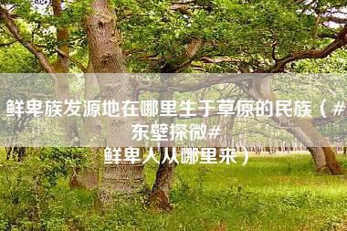 鲜卑族发源地在哪里生于草原的民族（#东壁探微# 鲜卑人从哪里来）