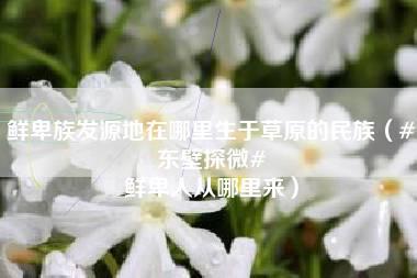 鲜卑族发源地在哪里生于草原的民族（#东壁探微# 鲜卑人从哪里来）