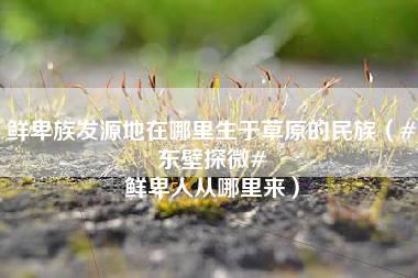 鲜卑族发源地在哪里生于草原的民族（#东壁探微# 鲜卑人从哪里来）