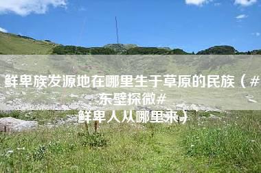 鲜卑族发源地在哪里生于草原的民族（#东壁探微# 鲜卑人从哪里来）