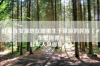 鲜卑族发源地在哪里生于草原的民族（#东壁探微# 鲜卑人从哪里来）