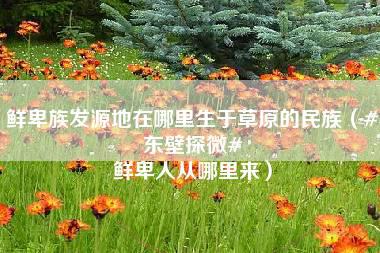 鲜卑族发源地在哪里生于草原的民族（#东壁探微# 鲜卑人从哪里来）