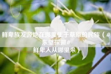 鲜卑族发源地在哪里生于草原的民族（#东壁探微# 鲜卑人从哪里来）