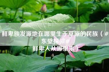 鲜卑族发源地在哪里生于草原的民族（#东壁探微# 鲜卑人从哪里来）