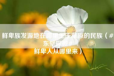 鲜卑族发源地在哪里生于草原的民族（#东壁探微# 鲜卑人从哪里来）