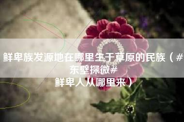 鲜卑族发源地在哪里生于草原的民族（#东壁探微# 鲜卑人从哪里来）