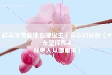 鲜卑族发源地在哪里生于草原的民族（#东壁探微# 鲜卑人从哪里来）