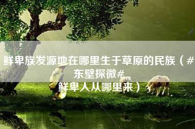 鲜卑族发源地在哪里生于草原的民族（#东壁探微# 鲜卑人从哪里来）