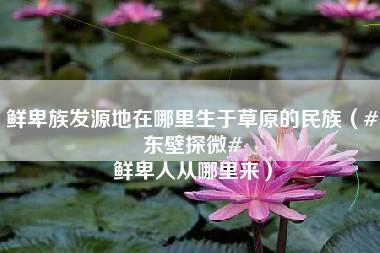 鲜卑族发源地在哪里生于草原的民族（#东壁探微# 鲜卑人从哪里来）