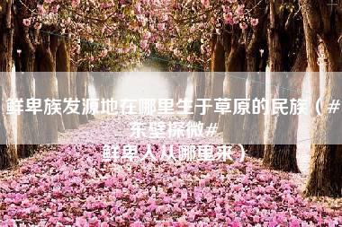 鲜卑族发源地在哪里生于草原的民族（#东壁探微# 鲜卑人从哪里来）