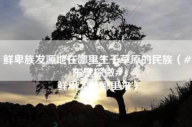 鲜卑族发源地在哪里生于草原的民族（#东壁探微# 鲜卑人从哪里来）