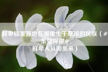 鲜卑族发源地在哪里生于草原的民族（#东壁探微# 鲜卑人从哪里来）