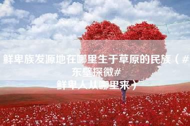 鲜卑族发源地在哪里生于草原的民族（#东壁探微# 鲜卑人从哪里来）