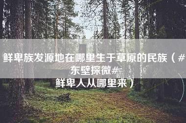 鲜卑族发源地在哪里生于草原的民族（#东壁探微# 鲜卑人从哪里来）