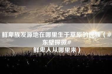 鲜卑族发源地在哪里生于草原的民族（#东壁探微# 鲜卑人从哪里来）