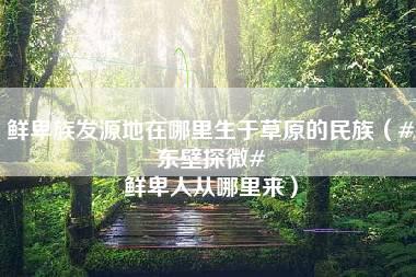 鲜卑族发源地在哪里生于草原的民族（#东壁探微# 鲜卑人从哪里来）