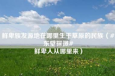 鲜卑族发源地在哪里生于草原的民族（#东壁探微# 鲜卑人从哪里来）