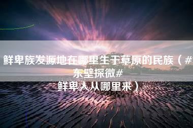 鲜卑族发源地在哪里生于草原的民族（#东壁探微# 鲜卑人从哪里来）