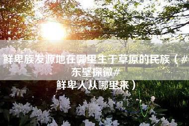 鲜卑族发源地在哪里生于草原的民族（#东壁探微# 鲜卑人从哪里来）