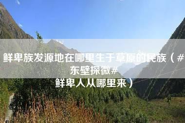 鲜卑族发源地在哪里生于草原的民族（#东壁探微# 鲜卑人从哪里来）