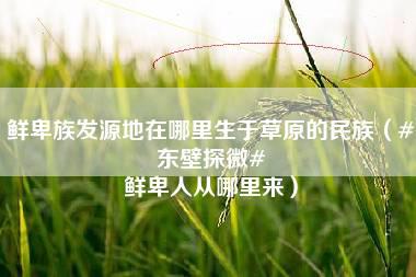 鲜卑族发源地在哪里生于草原的民族（#东壁探微# 鲜卑人从哪里来）