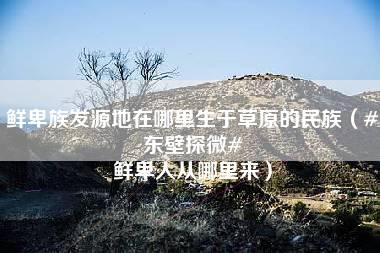 鲜卑族发源地在哪里生于草原的民族（#东壁探微# 鲜卑人从哪里来）