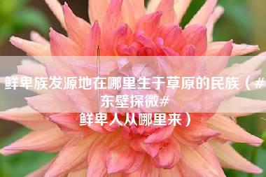 鲜卑族发源地在哪里生于草原的民族（#东壁探微# 鲜卑人从哪里来）