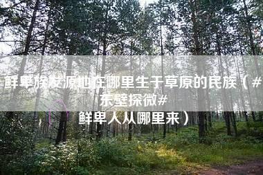 鲜卑族发源地在哪里生于草原的民族（#东壁探微# 鲜卑人从哪里来）