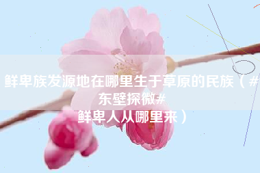 鲜卑族发源地在哪里生于草原的民族（#东壁探微# 鲜卑人从哪里来）